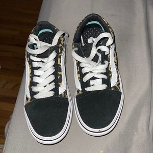 Leopard print Vans size kids 12 with comfy cushion